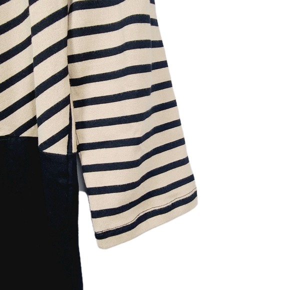 Masai‎ Copenhagen Nenala Dress 2XL Black Beige Stripe Colorblock  Knit Shift - Picture 4 of 12